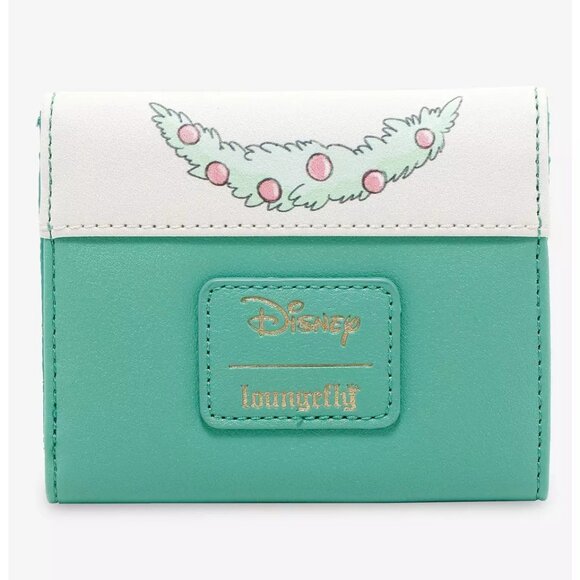Loungefly Snap Wallet BABY MICKEY & FRIENDS Christmas Tree Green Minnie NWT - Picture 6 of 7